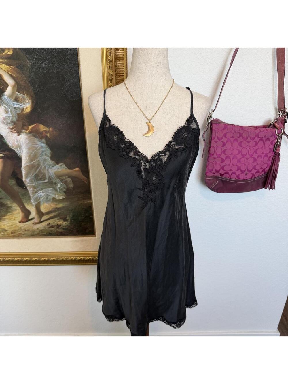 Whimsigoth Silk Victoria’s Secret Slip Dress